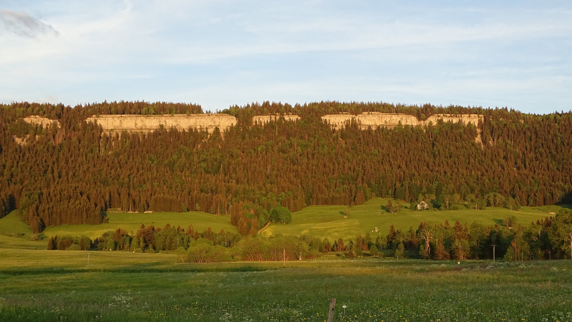 Le Risoux, soleil couchant